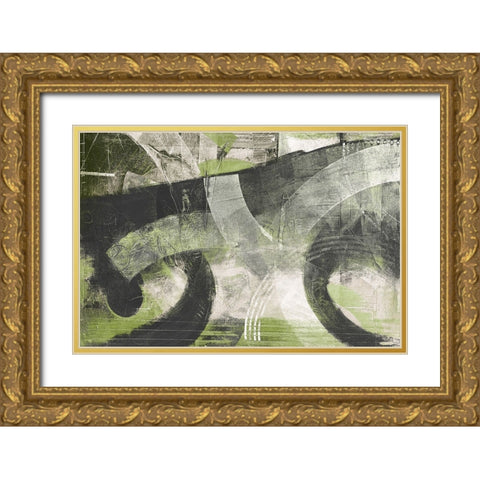 Summer Greens I Gold Ornate Wood Framed Art Print with Double Matting by Meneely, Dan
