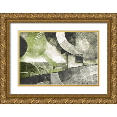 Summer Greens II Gold Ornate Wood Framed Art Print with Double Matting by Meneely, Dan
