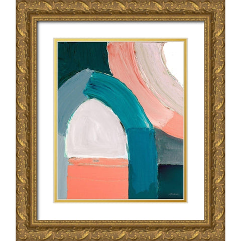 Dark Pastel Roundabout I Gold Ornate Wood Framed Art Print with Double Matting by Coolick, Ann Marie