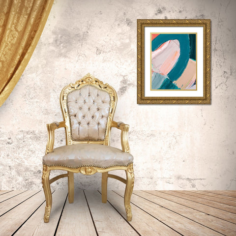 Dark Pastel Roundabout II Gold Ornate Wood Framed Art Print with Double Matting by Coolick, Ann Marie
