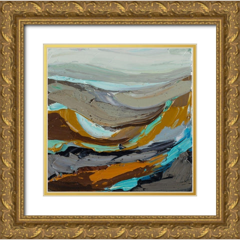 Copper Overflow Gold Ornate Wood Framed Art Print with Double Matting by Coolick, Ann Marie