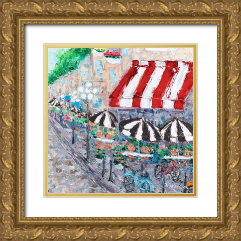 Paris On My Mind II Gold Ornate Wood Framed Art Print with Double Matting by Coolick, Ann Marie