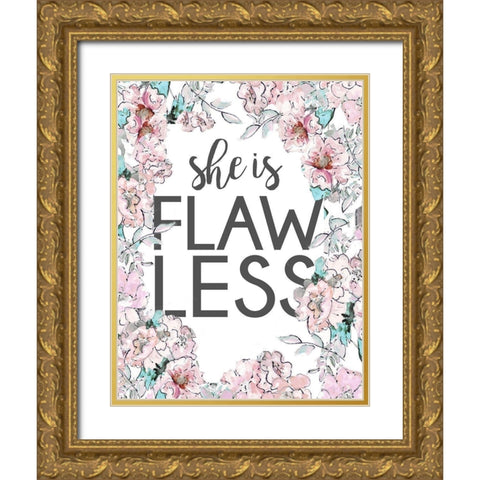 Flawless Gold Ornate Wood Framed Art Print with Double Matting by Pinto, Patricia