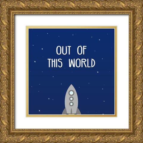 Rocket Launch III Gold Ornate Wood Framed Art Print with Double Matting by SD Graphics Studio