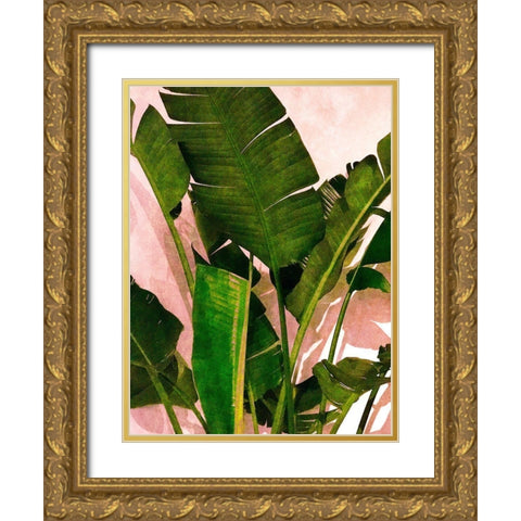 Emerald Palm Gold Ornate Wood Framed Art Print with Double Matting by Navas, Emily