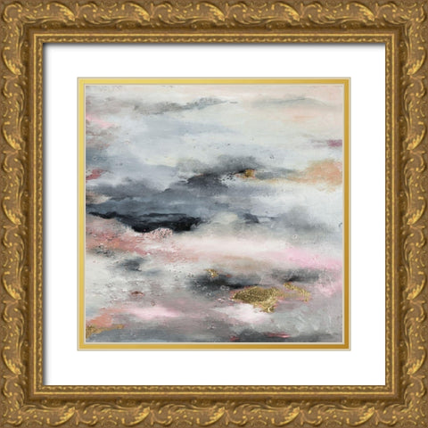 A Blush In The Dark (Square) Gold Ornate Wood Framed Art Print with Double Matting by Pinto, Patricia