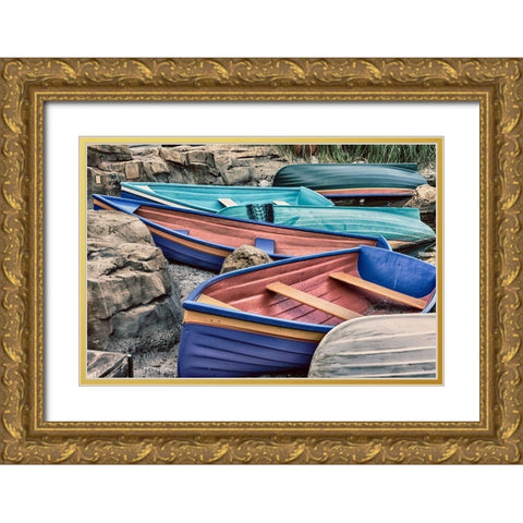 Lakeside Adventures Gold Ornate Wood Framed Art Print with Double Matting by ODell, Debbie