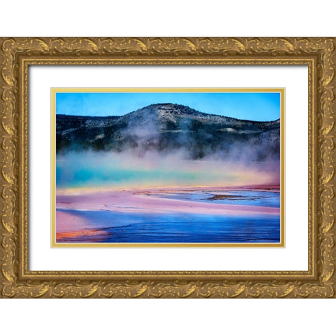 Rainbow Lake Gold Ornate Wood Framed Art Print with Double Matting by O Dell, Debbie