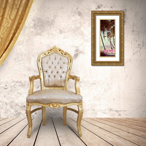 Best Beach Days Panel Gold Ornate Wood Framed Art Print with Double Matting by ODell, Debbie