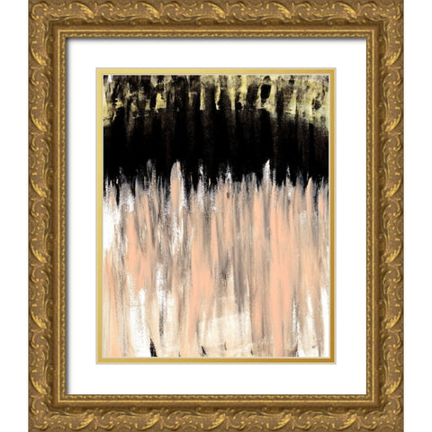 Peach Beige Ends Gold Ornate Wood Framed Art Print with Double Matting by Wilson, Kali