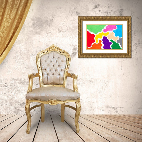 Colossal Amount of Colors Gold Ornate Wood Framed Art Print with Double Matting by Bryant, Susan