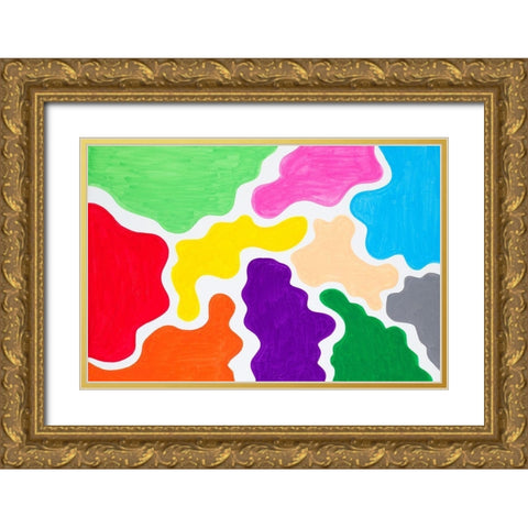 Colossal Amount of Colors Gold Ornate Wood Framed Art Print with Double Matting by Bryant, Susan