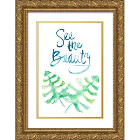 See the Beauty Gold Ornate Wood Framed Art Print with Double Matting by Bryant, Susan