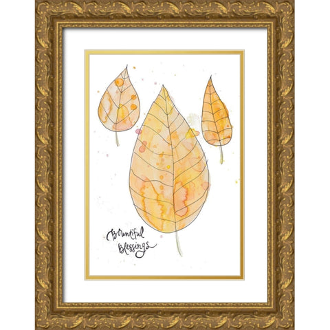 Bountiful Blessings Gold Ornate Wood Framed Art Print with Double Matting by Bryant, Susan