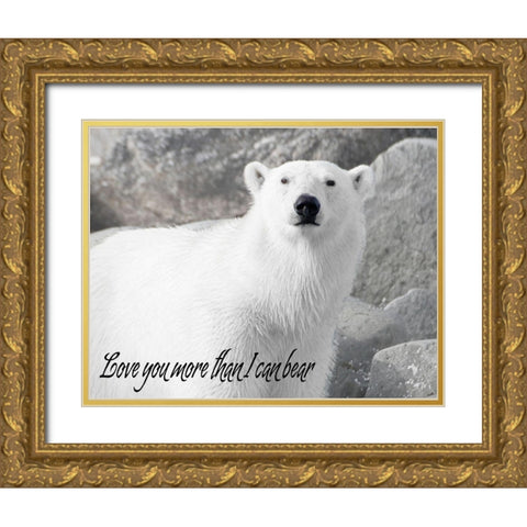 More than I can Bear Gold Ornate Wood Framed Art Print with Double Matting by Mansfield, Kathy