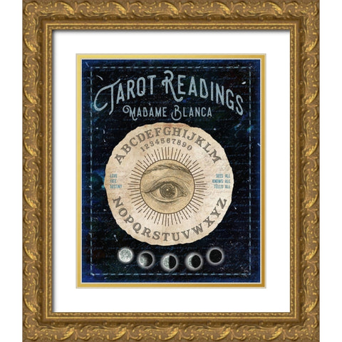 Fortune Reading II Gold Ornate Wood Framed Art Print with Double Matting by Medley, Elizabeth