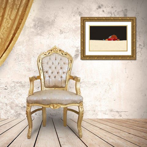 Farmhouse at Night Gold Ornate Wood Framed Art Print with Double Matting by Mabat, Ynon