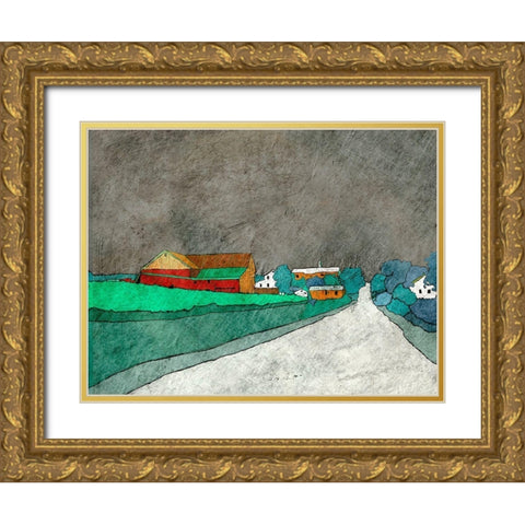 Rainy Roadtrips Gold Ornate Wood Framed Art Print with Double Matting by Mabat, Ynon