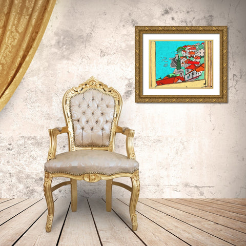 Along the Coast Gold Ornate Wood Framed Art Print with Double Matting by Mabat, Ynon