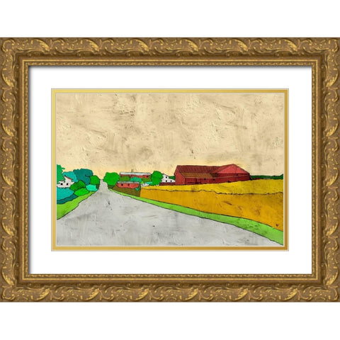 Morning Trips Gold Ornate Wood Framed Art Print with Double Matting by Mabat, Ynon
