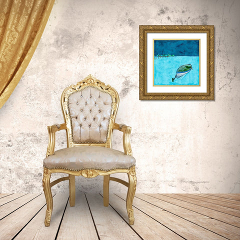 Peaceful Lake Gold Ornate Wood Framed Art Print with Double Matting by Mabat, Ynon