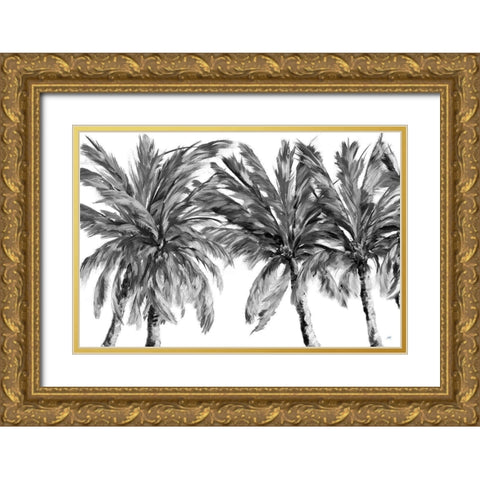 View Of The Palms Gold Ornate Wood Framed Art Print with Double Matting by DeRice, Julie