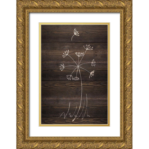 Late Blooms II Gold Ornate Wood Framed Art Print with Double Matting by SD Graphics Studio