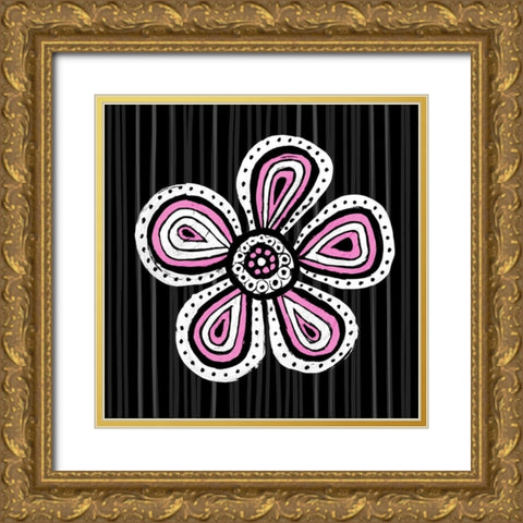 Floral Sketch I Gold Ornate Wood Framed Art Print with Double Matting by SD Graphics Studio
