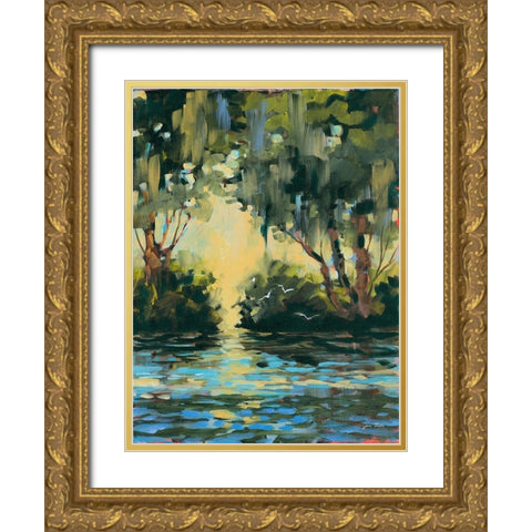 Deep in the Forest Gold Ornate Wood Framed Art Print with Double Matting by Slivka, Jane