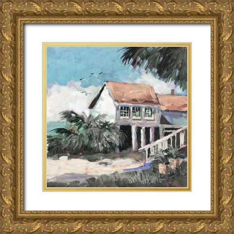 Quiet Getaway Gold Ornate Wood Framed Art Print with Double Matting by Slivka, Jane