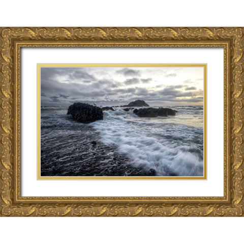 High Tide Gold Ornate Wood Framed Art Print with Double Matting by Amos, Andy
