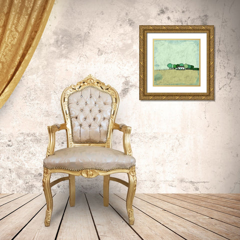 Farmhouse on the Edge Gold Ornate Wood Framed Art Print with Double Matting by Mabat, Ynon