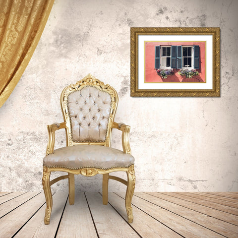 Window Charm Gold Ornate Wood Framed Art Print with Double Matting by Bill Carson Photography