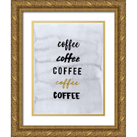 Coffee Ideas Gold Ornate Wood Framed Art Print with Double Matting by Bucheli, Amaya