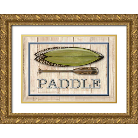 Catch a Wave III Gold Ornate Wood Framed Art Print with Double Matting by Diannart