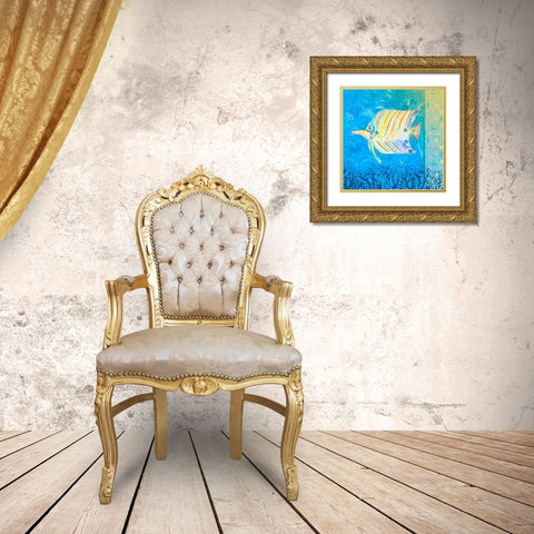 Under the Sea IV Gold Ornate Wood Framed Art Print with Double Matting by DeRice, Julie