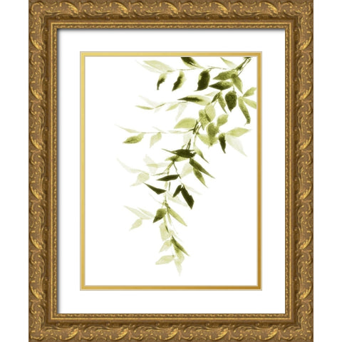 Single Branch II Gold Ornate Wood Framed Art Print with Double Matting by Loreth, Lanie