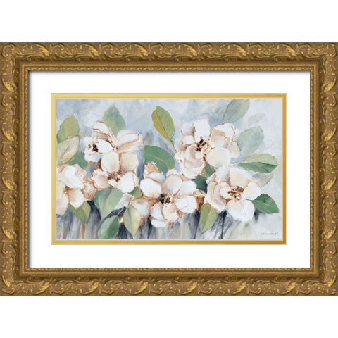 Modern Fleurs Gold Ornate Wood Framed Art Print with Double Matting by Loreth, Lanie