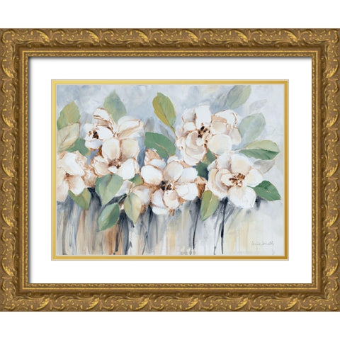 Modern Fleurs Gold Ornate Wood Framed Art Print with Double Matting by Loreth, Lanie