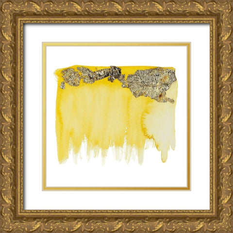 Gold Flake Yellow Gold Ornate Wood Framed Art Print with Double Matting by Danelle, B.