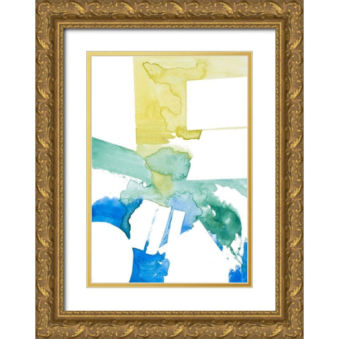 Urban Waters Gold Ornate Wood Framed Art Print with Double Matting by Danelle, B.