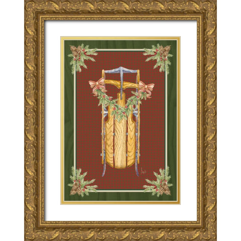 Holiday Traditions II Gold Ornate Wood Framed Art Print with Double Matting by Metz, Andi
