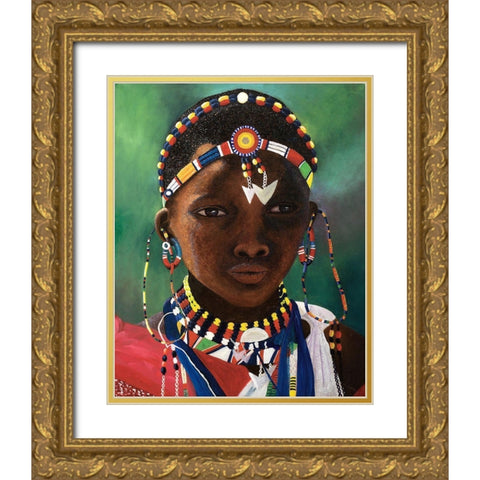 Children of the World IV Gold Ornate Wood Framed Art Print with Double Matting by Morris, Megan