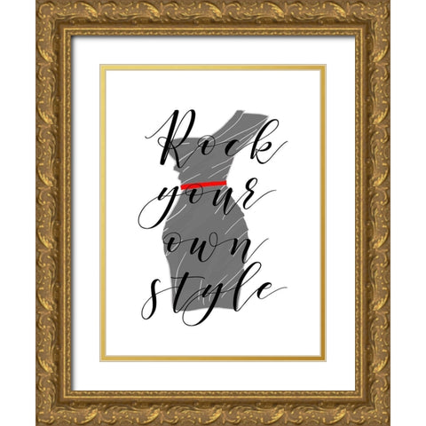 Style Gold Ornate Wood Framed Art Print with Double Matting by Quach, Anna