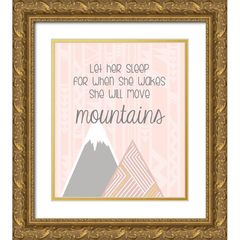 Shell Move Mountains Gold Ornate Wood Framed Art Print with Double Matting by Quach, Anna