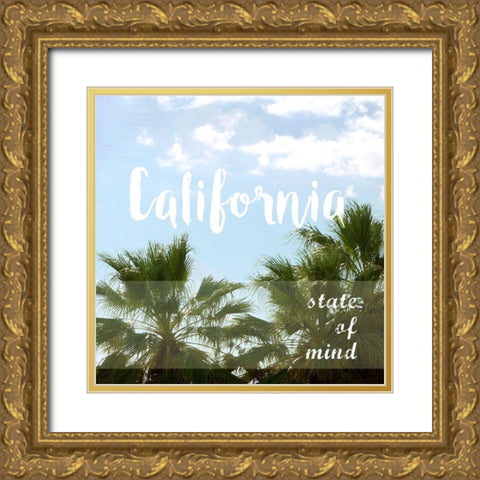 Cali Life Gold Ornate Wood Framed Art Print with Double Matting by Quach, Anna