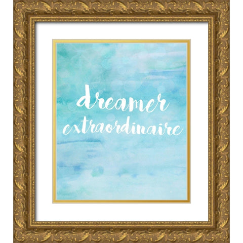 Dreamer Extraordinaire Gold Ornate Wood Framed Art Print with Double Matting by Quach, Anna
