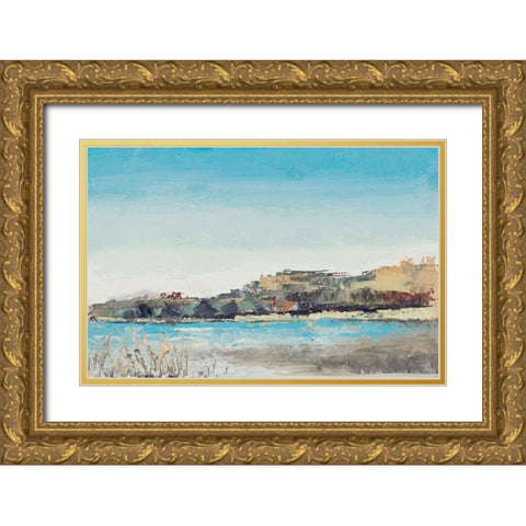 Island Caves Gold Ornate Wood Framed Art Print with Double Matting by Green, Jenny