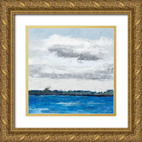Cloudy Shores Gold Ornate Wood Framed Art Print with Double Matting by Green, Jenny