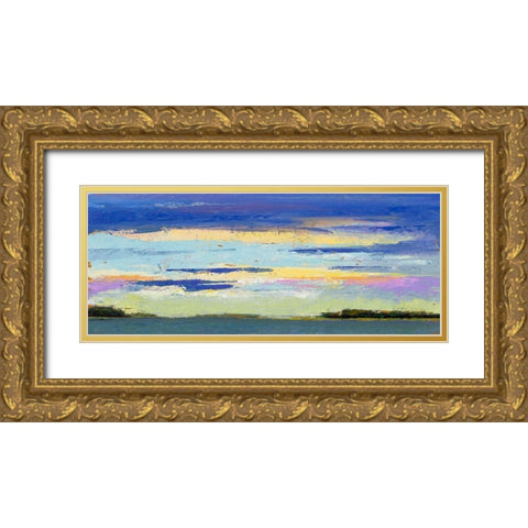 Island Sunsets Gold Ornate Wood Framed Art Print with Double Matting by Green, Jenny